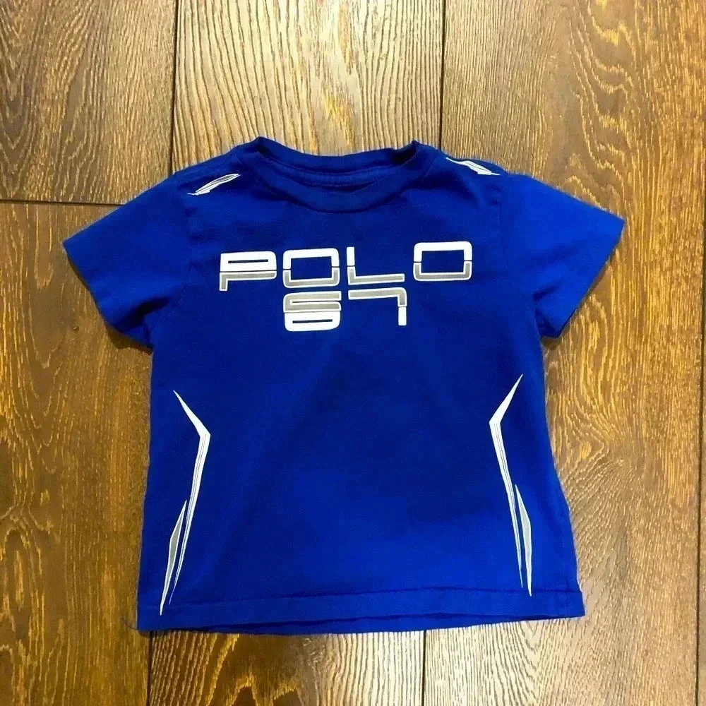 Polo Sport Toddler Blue Graphic T-Shirt Size 2T Preowned Great Condition